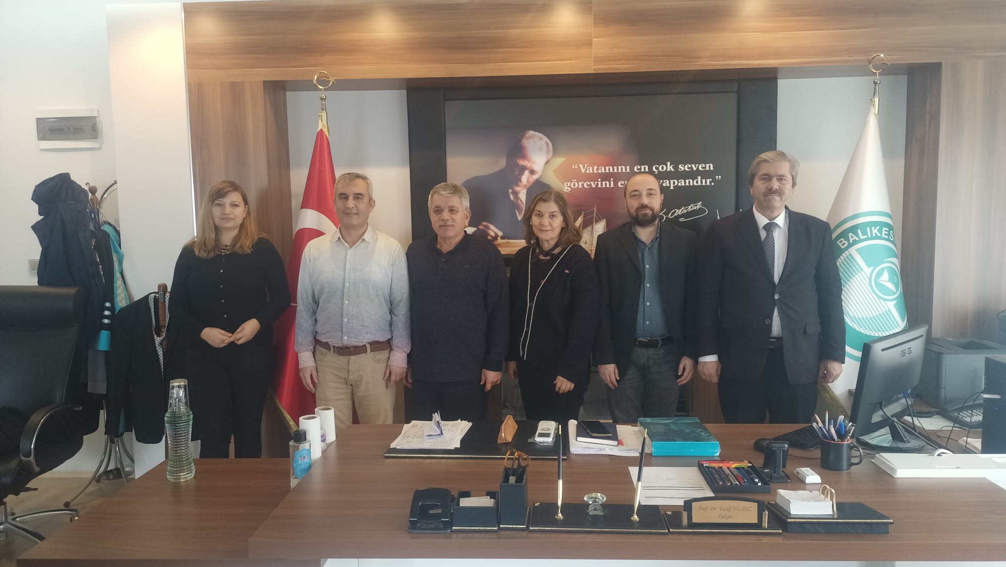 Mimarlık Fakültesine Dekan olarak atanan Prof. Dr. Yusuf Yıldız'a hayırlı olsun ziyareti 1