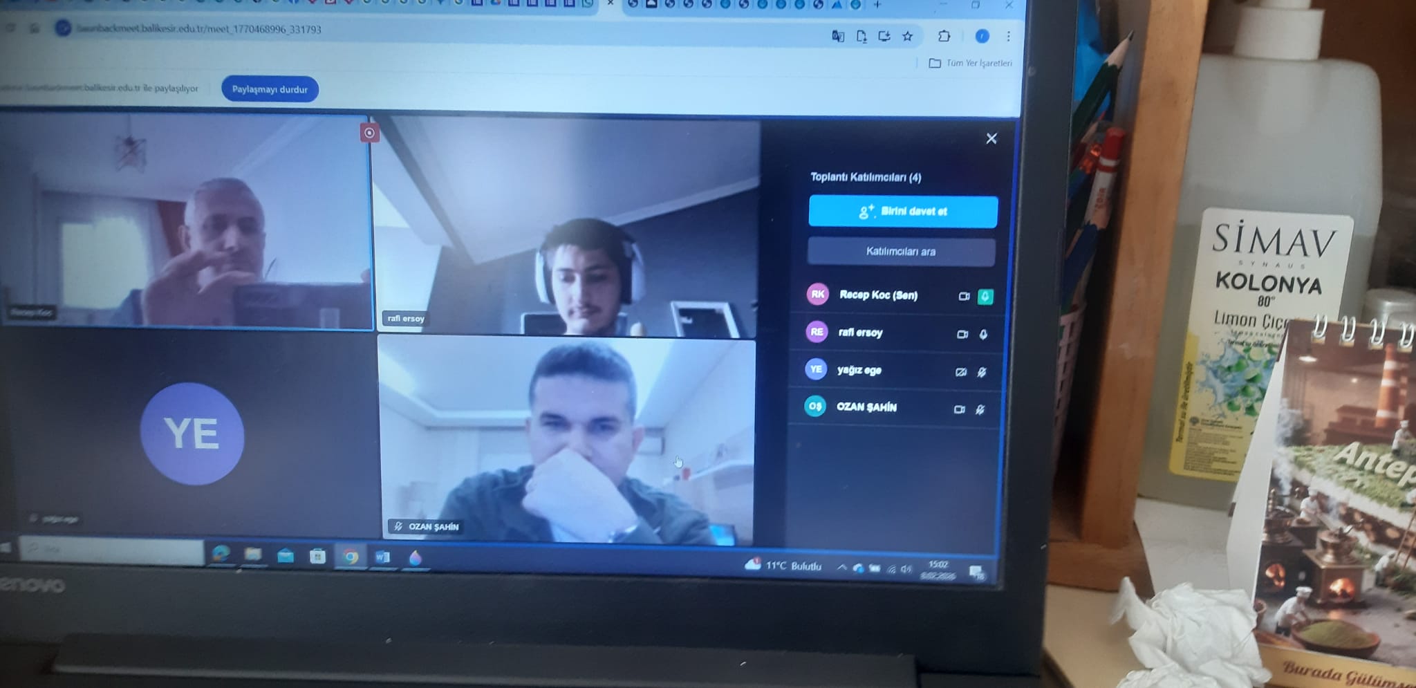 The Machinery Program Alumni Meeting was held online via BAUNMEET on February 8, 2026, at 14:30 2