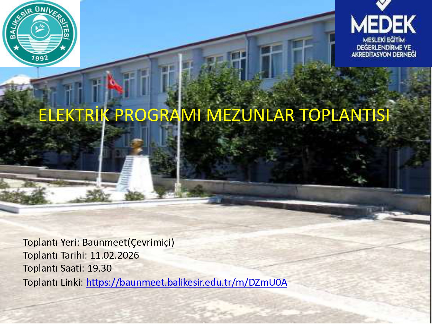 The Electricity Program Alumni Meeting was held online via the BAUNMEET platform on 11.02.2026 at 19:30 2
