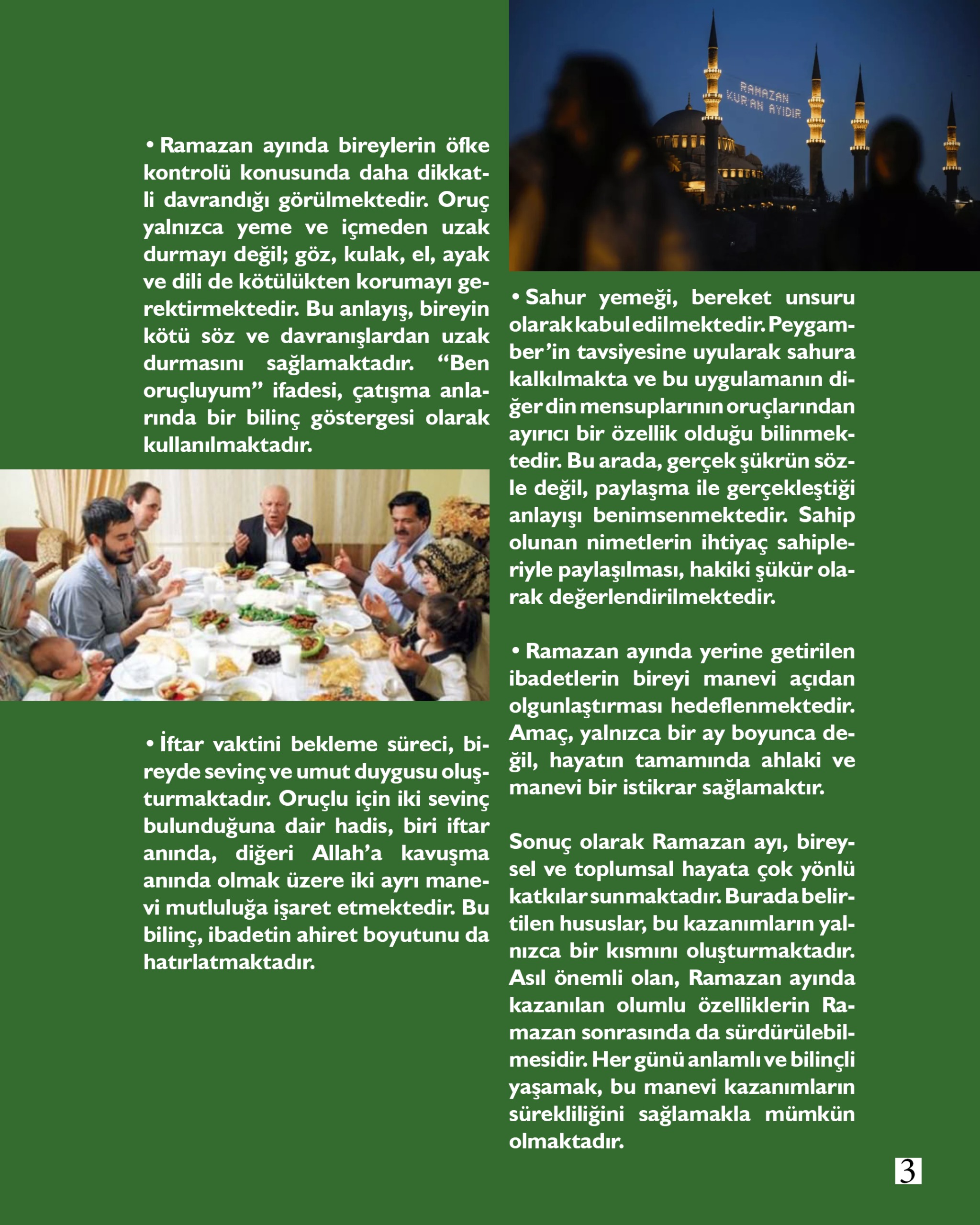 Akademisyenelerimizden: Ramazan Ayı ve Orucun Kazandırdıkları 4