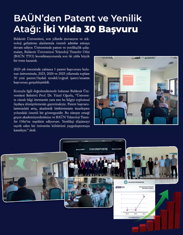 BAÜN Haber Dergisi’nin 59. Sayısında Teknoloji Transfer Ofisimizin Çalışmaları Geniş Yer Buldu 3