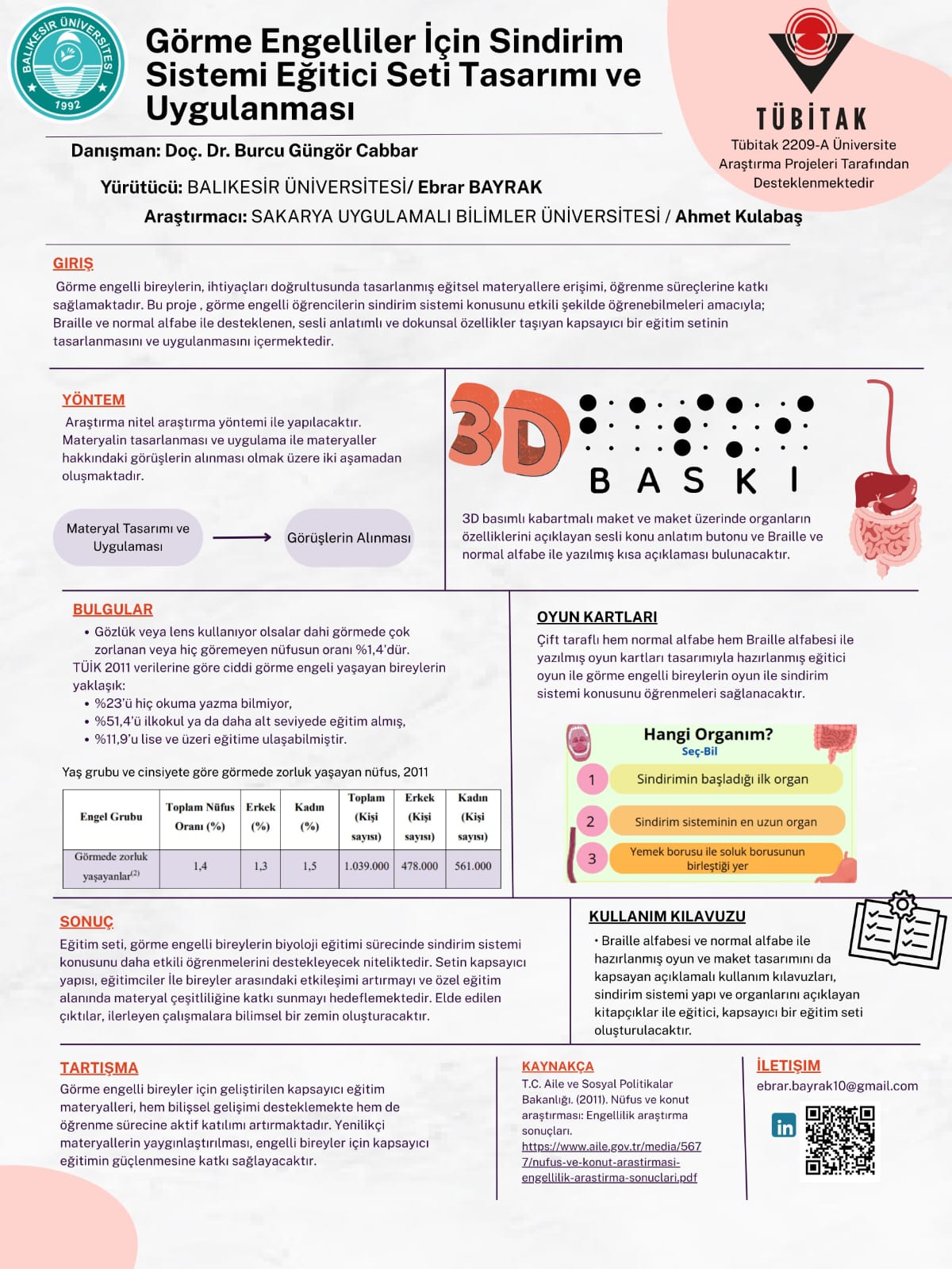 Biyoloji Eğitimi Anabilim Dalı Araştırma Projeleri Poster Sunum Günü 4