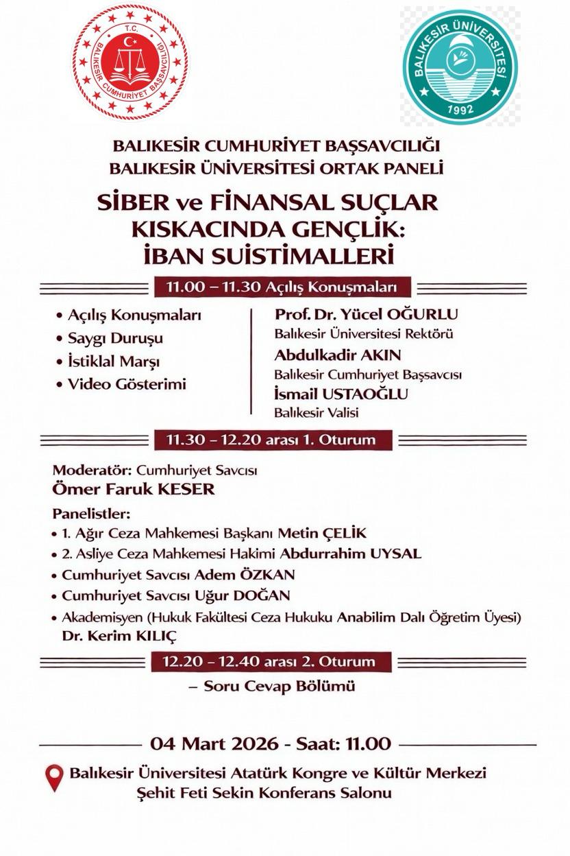Siber ve Finansal Suçlar Kıskacında Gençlik: İban Suistimalleri Paneline Katıldık 2