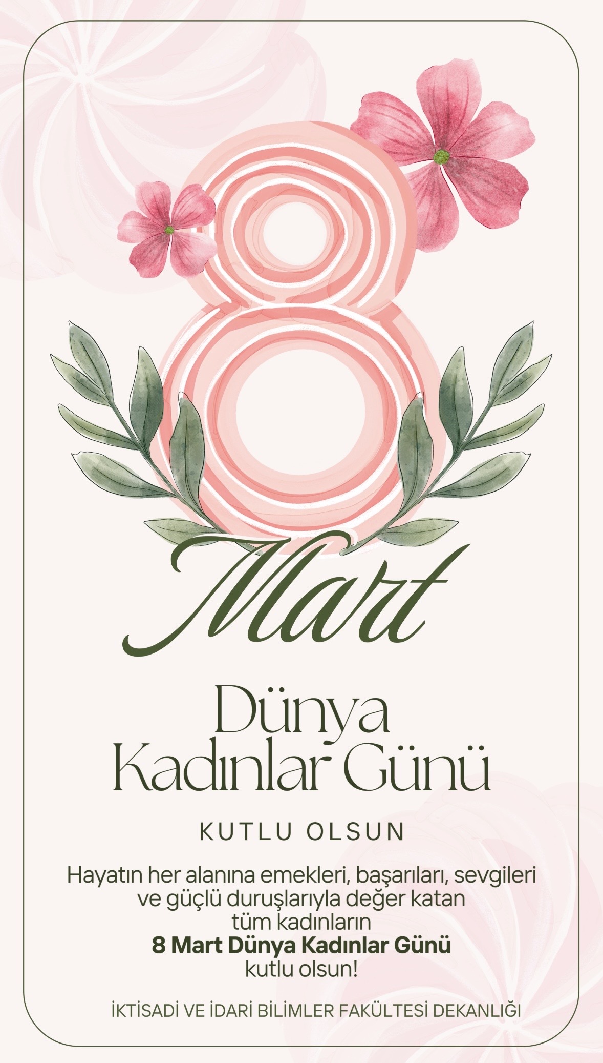 8 Mart Dünya Kadınlar Günü KUTLU OLSUN
