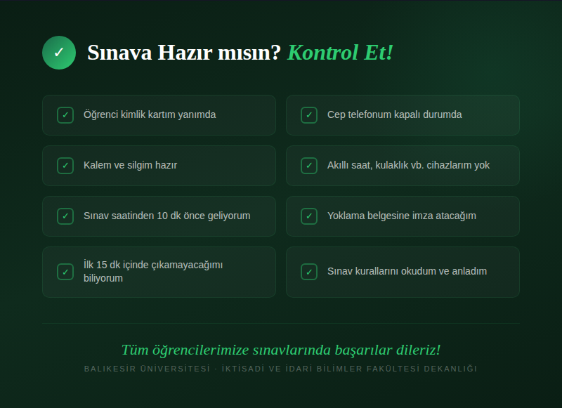 Sınav Uygulama Esasları 4