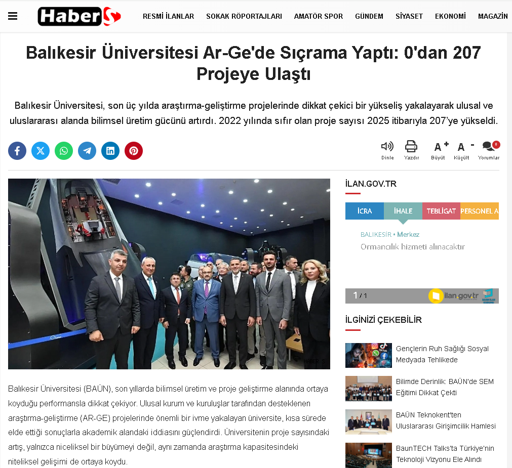 Balıkesir Üniversitesi Ar-Ge'de Sıçrama Yaptı: 0'dan 207 Projeye Ulaştı