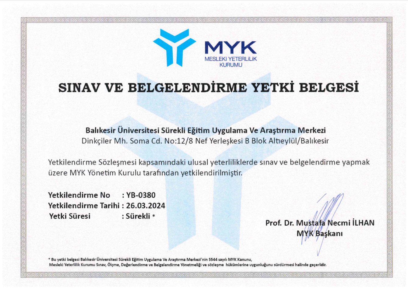 BAÜN’den Nitelikli İşgücüne Güçlü Katkı: MYK Yetkili BAÜNSEM’den MYK Belgesi İçin Kritik Uyarı 5