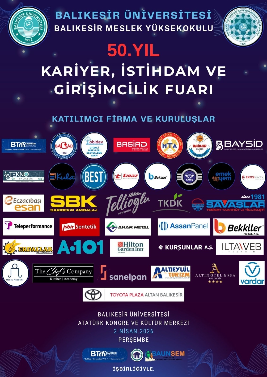 Balıkesir Meslek Yüksekokulu 50. Yıl Kariyer, İstihdam ve Girişimcilik Fuarı 1