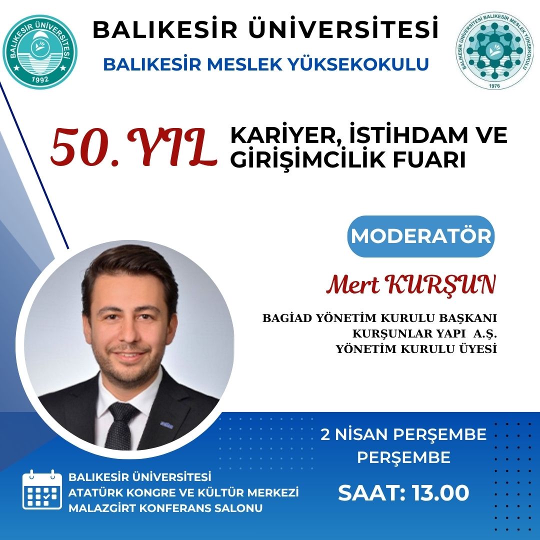 Balıkesir Meslek Yüksekokulu 50. Yıl Kariyer, İstihdam ve Girişimcilik Fuarı Paneli 3