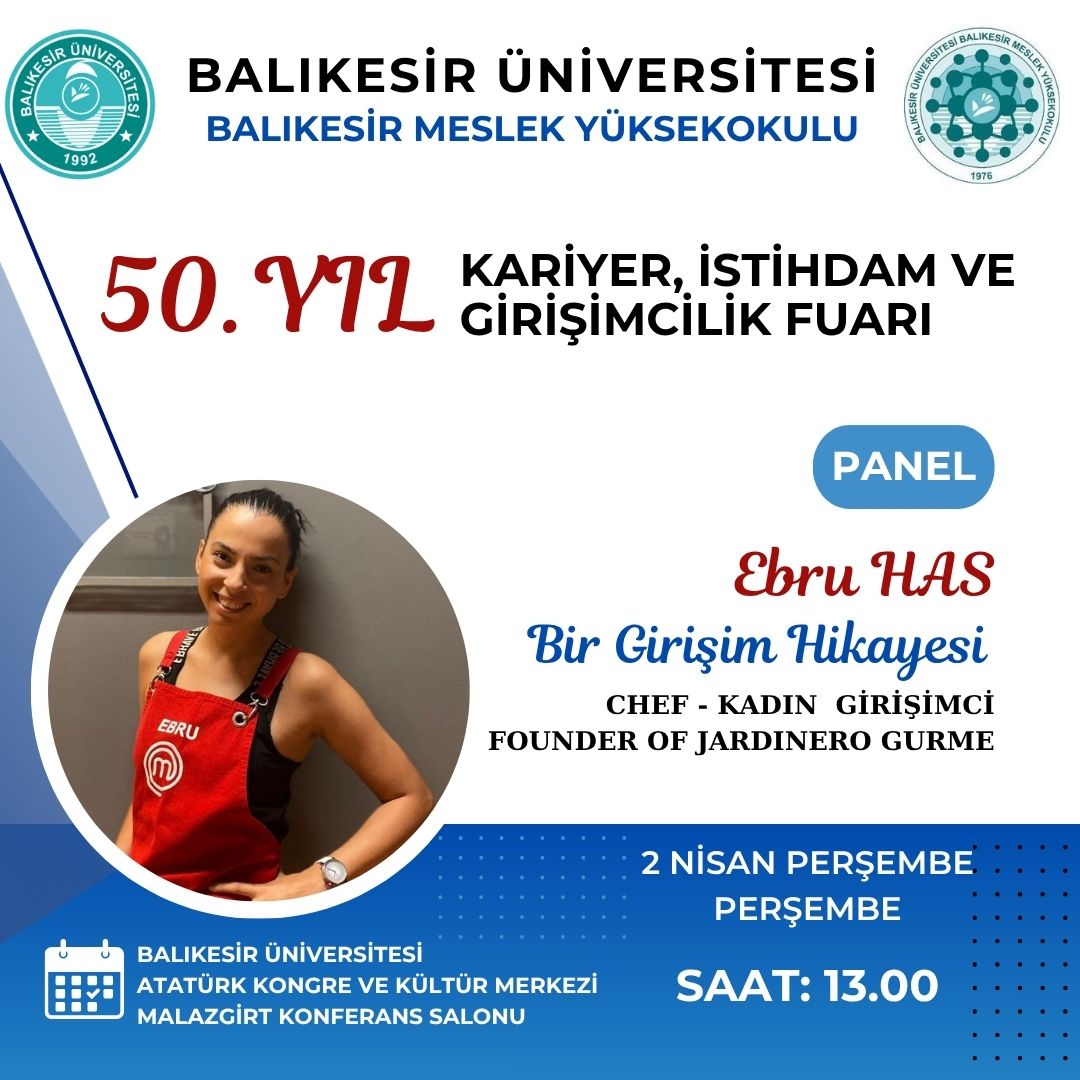 Balıkesir Meslek Yüksekokulu 50. Yıl Kariyer, İstihdam ve Girişimcilik Fuarı Paneli 7