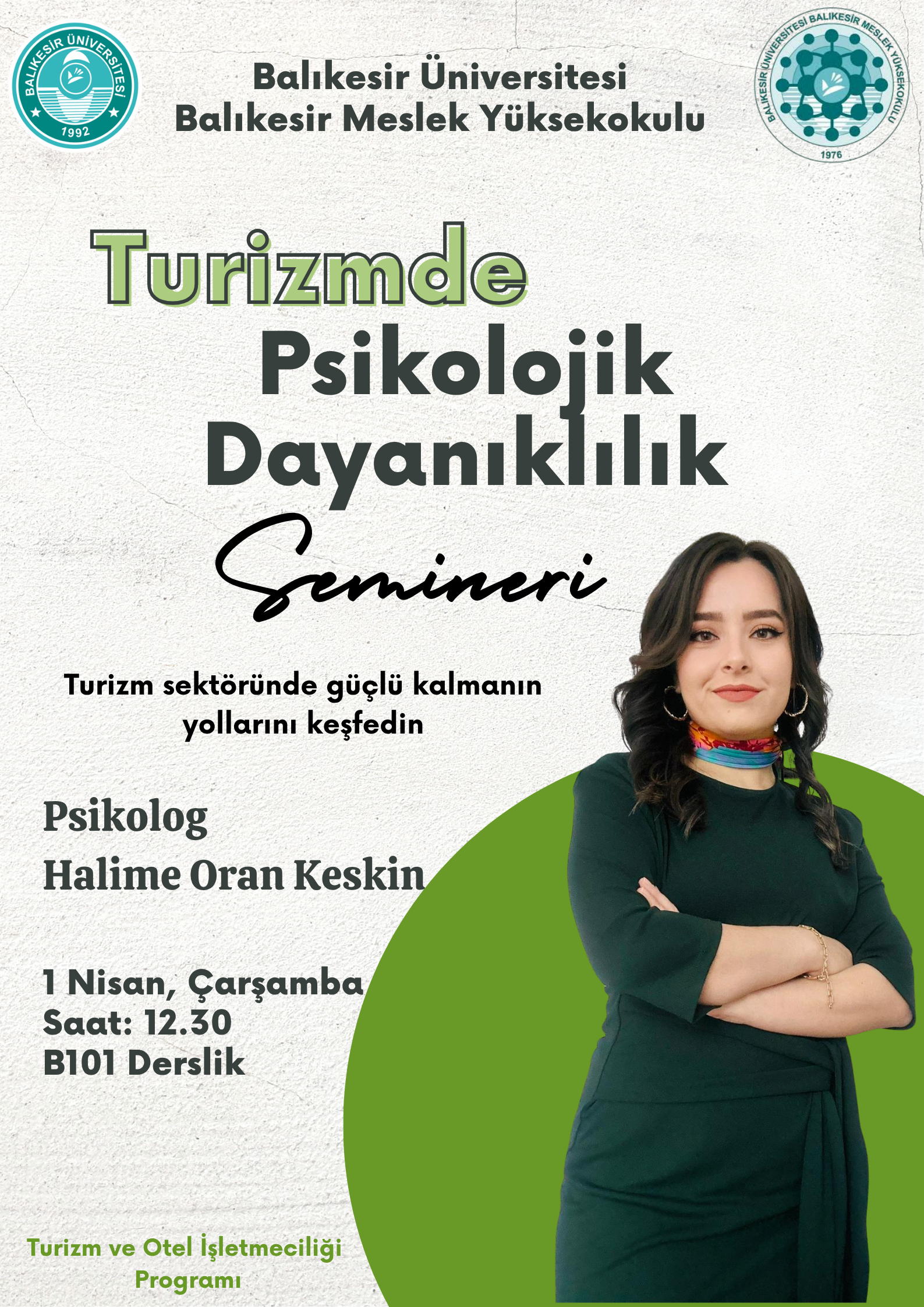 Turizmde Psikolojik Dayanıklılık Semineri  1