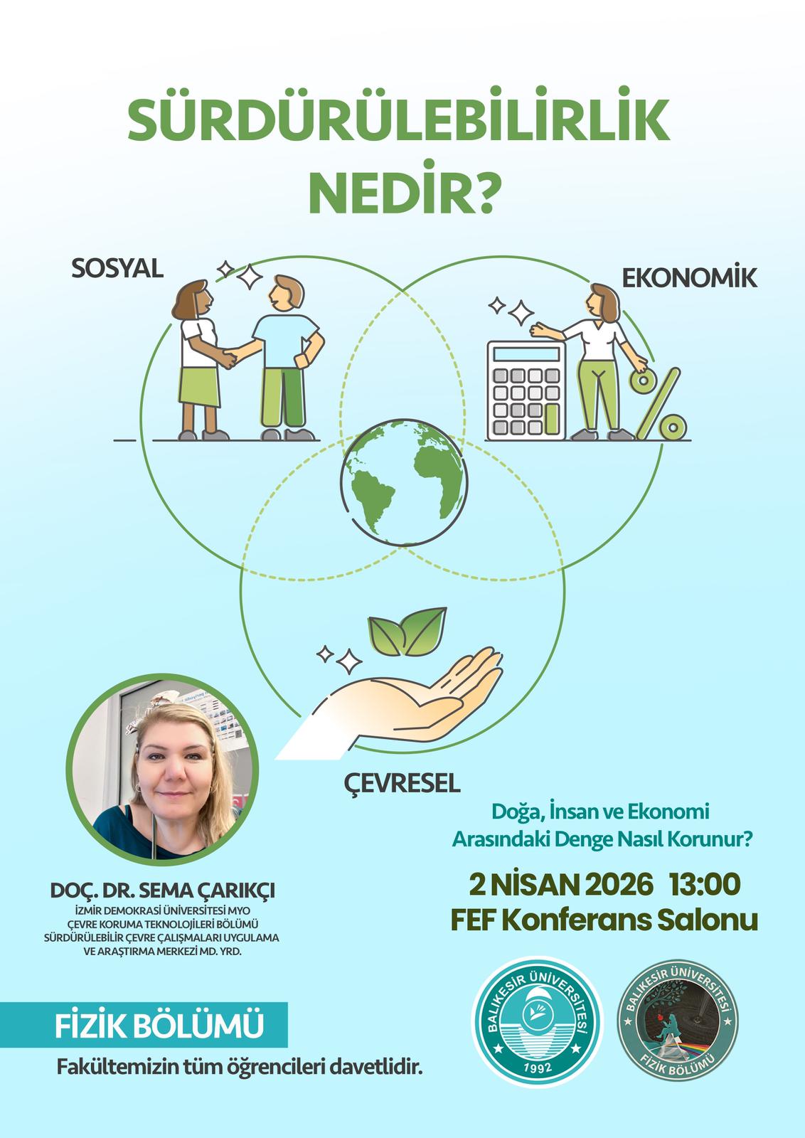 Fizik Bölüm Semineri: Sürdürülebilirlik Nedir? 1