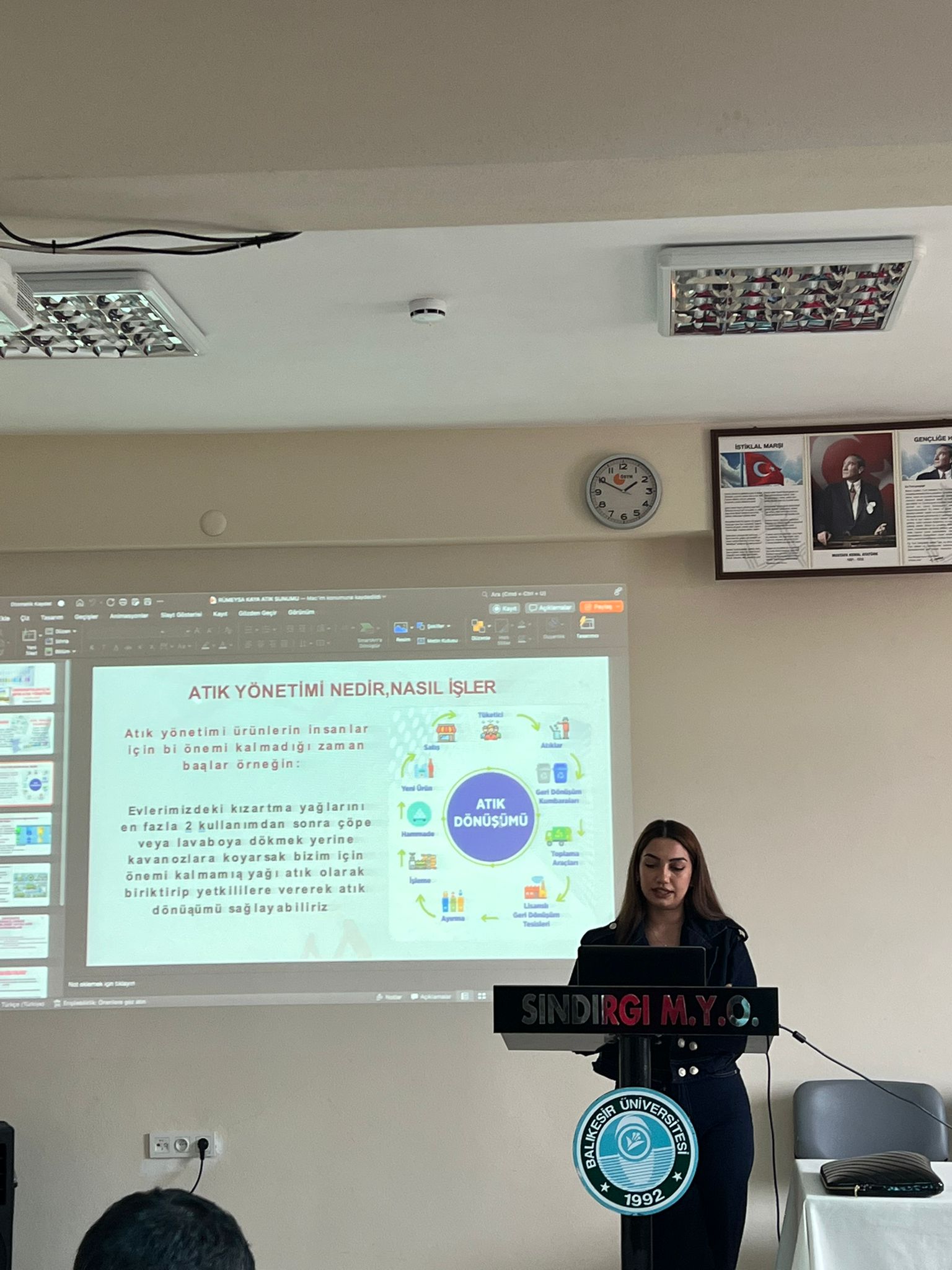 Meslek Yüksekokulumuzda "Atık Yönetimi ve Sürdürülebilir Çözümler" Semineri Düzenlendi 7