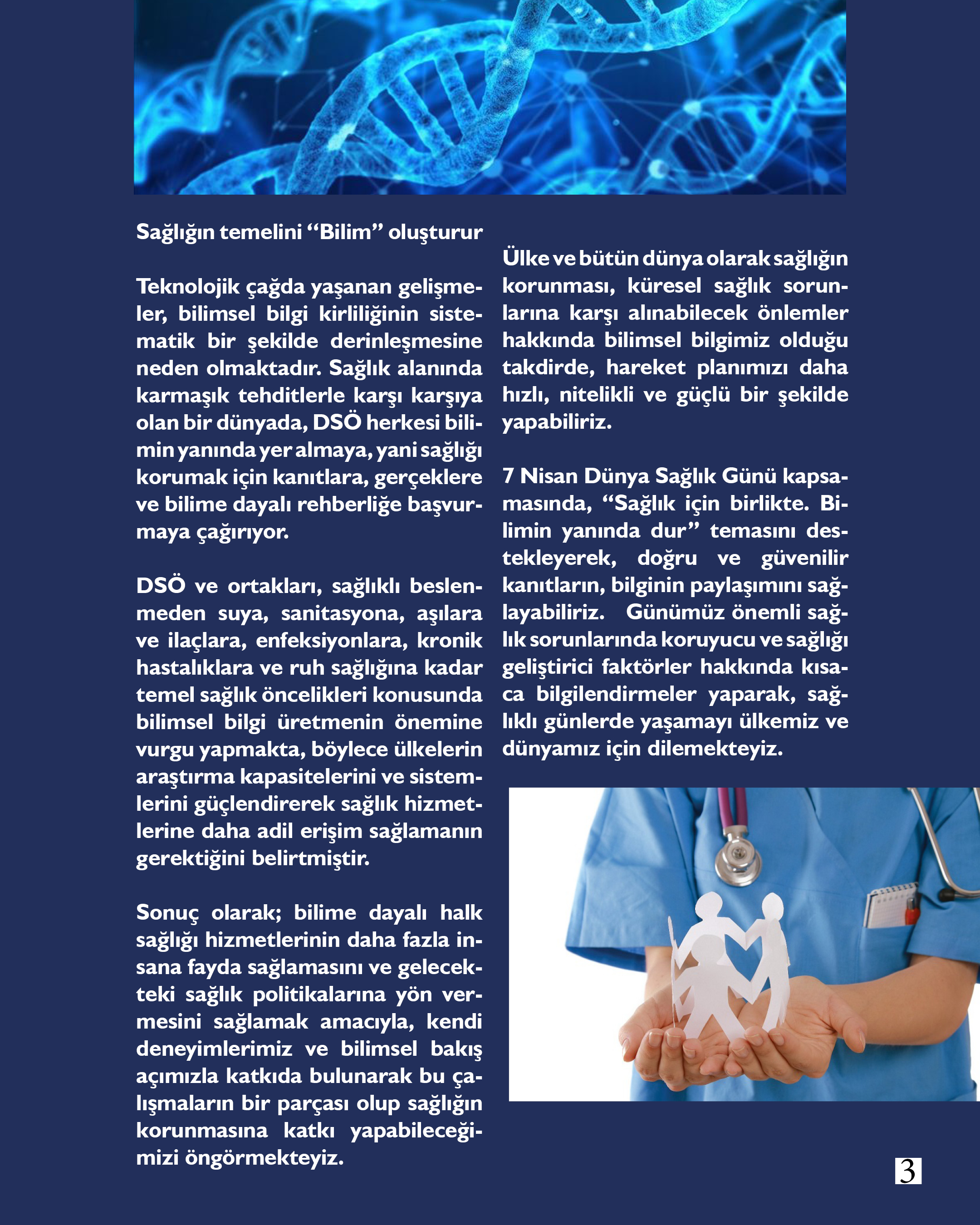 Akademisyenlerimizden; “Dünya Sağlık Günü” Doç. Dr. Selda Yörük / Balıkesir Üniversitesi Sağlık Bilimleri Fakültesi Ebelik Bölüm Başkanı 4