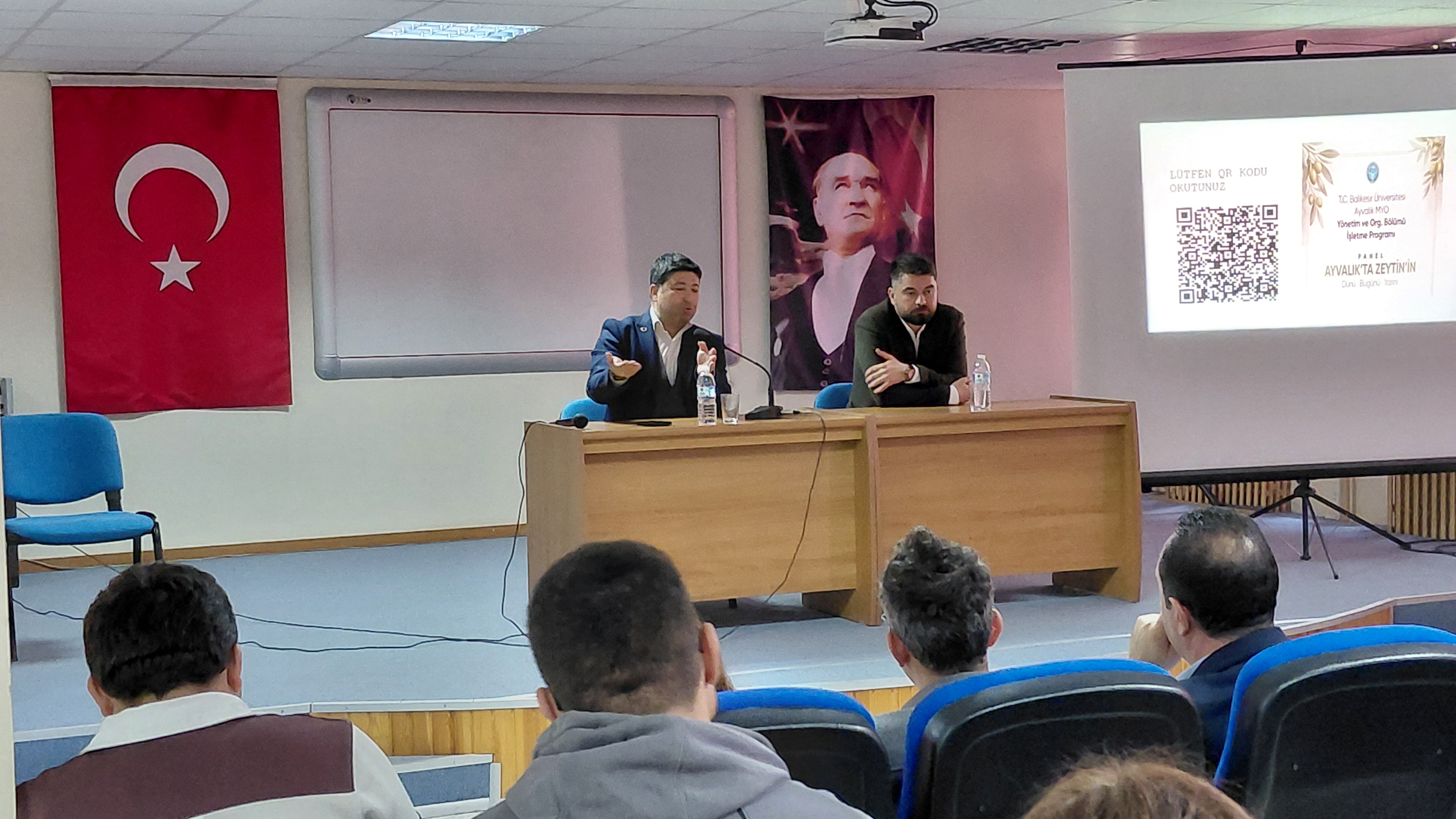 Meslek Yüksekokulumuzda "Ayvalık'ta Zeytinin Dünü, Bugünü, Yarını: Ekonomik ve Sürdürülebilirlik Boyutu" adlı panel gerçekleştirildi.