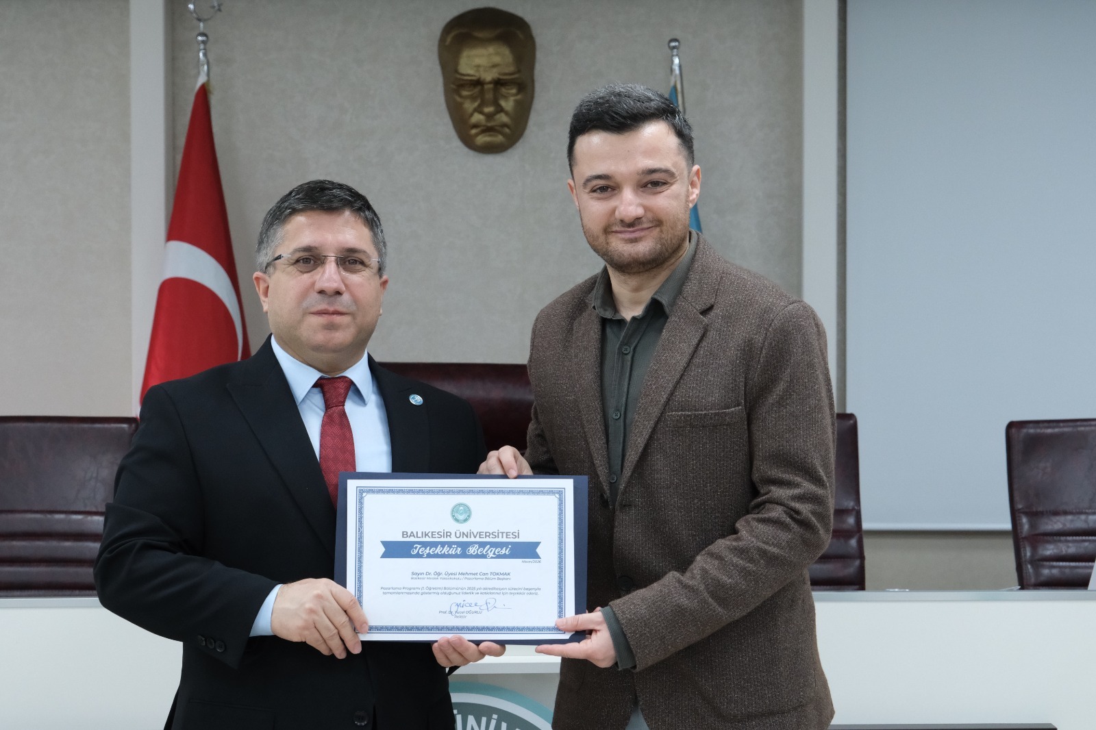 Commendation for the Marketing and Advertising Department Regarding Institutional Accreditation