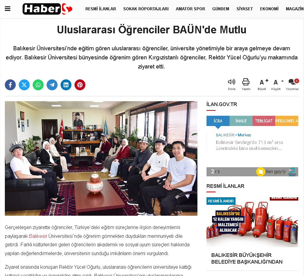 Uluslararası Öğrenciler BAÜN'de Mutlu