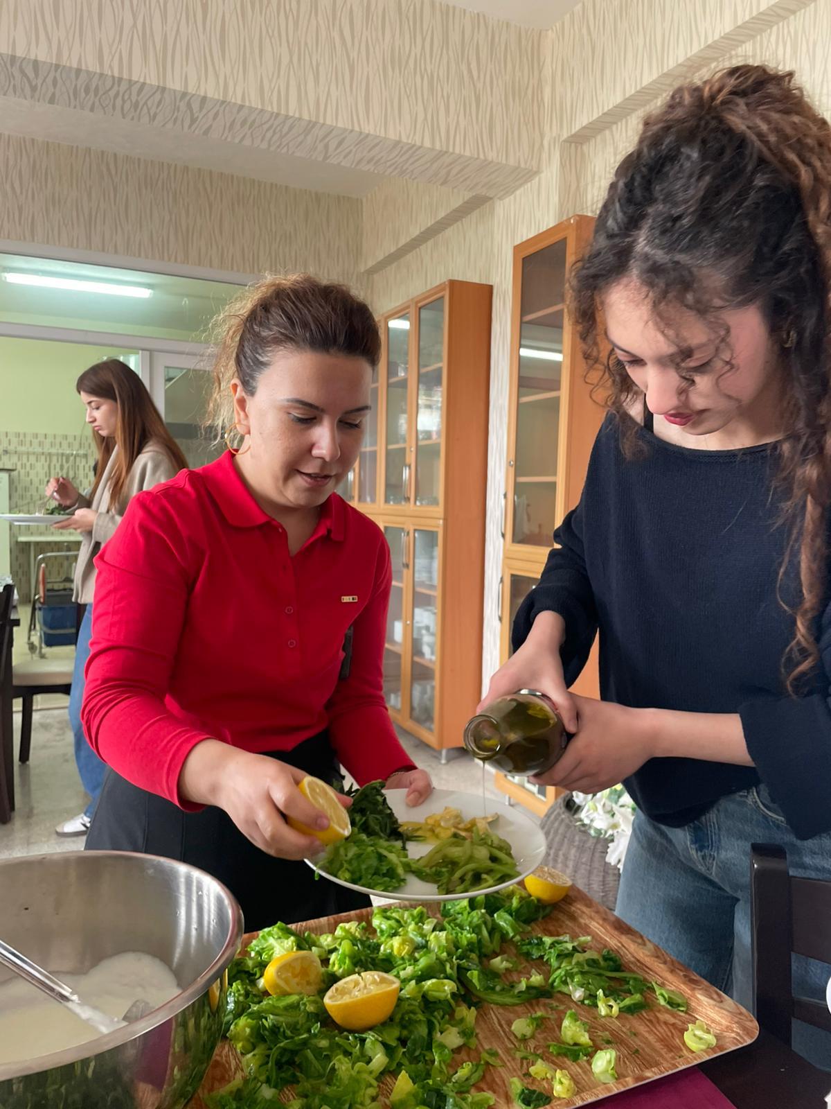 "Olive Oil Herb Dishes" Event in the Kitchen Services Course 8