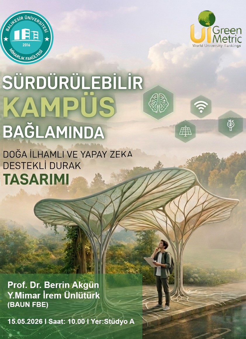 Sürdürülebilir Kampüs Bağlamında Doğa İlhamlı ve Yapay Zeka Destekli Durak Tasarımı 1