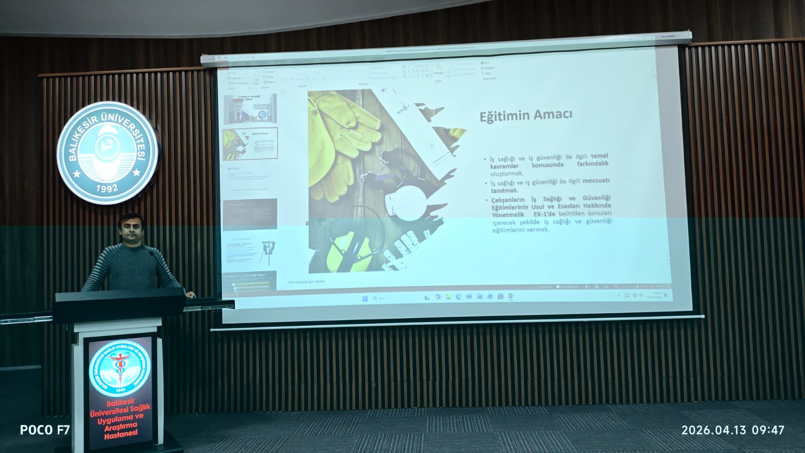 Sağlık Uygulama ve Araştırma Merkezimizde İş Sağlığı ve Güvenliği Eğitimi Gerçekleştirildi
