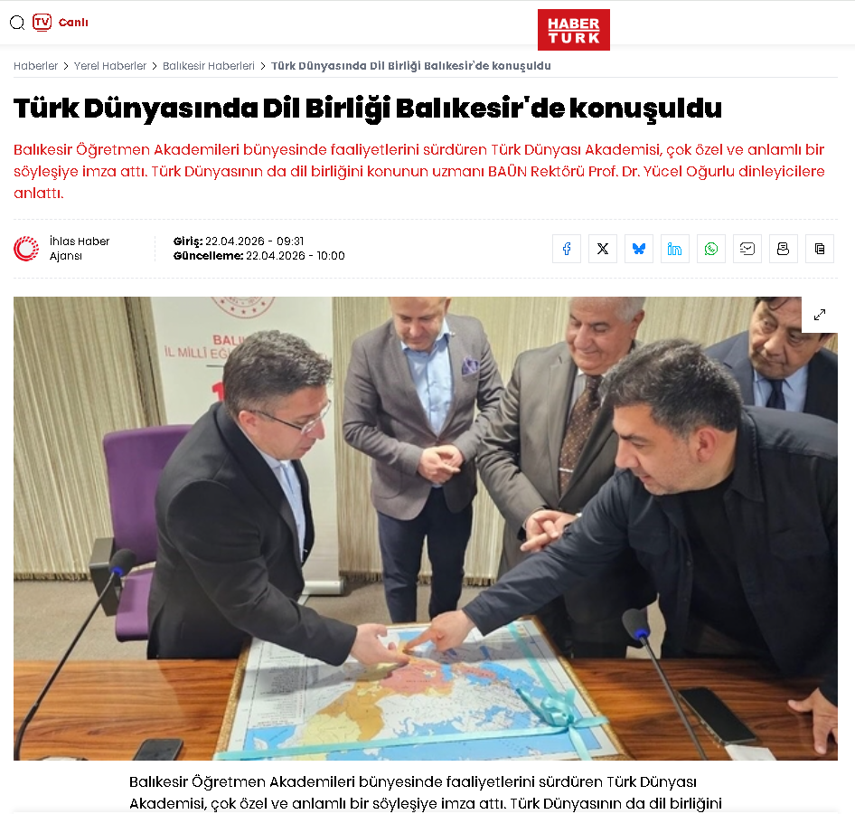 Türk Dünyasında Dil Birliği Balıkesir'de konuşuldu