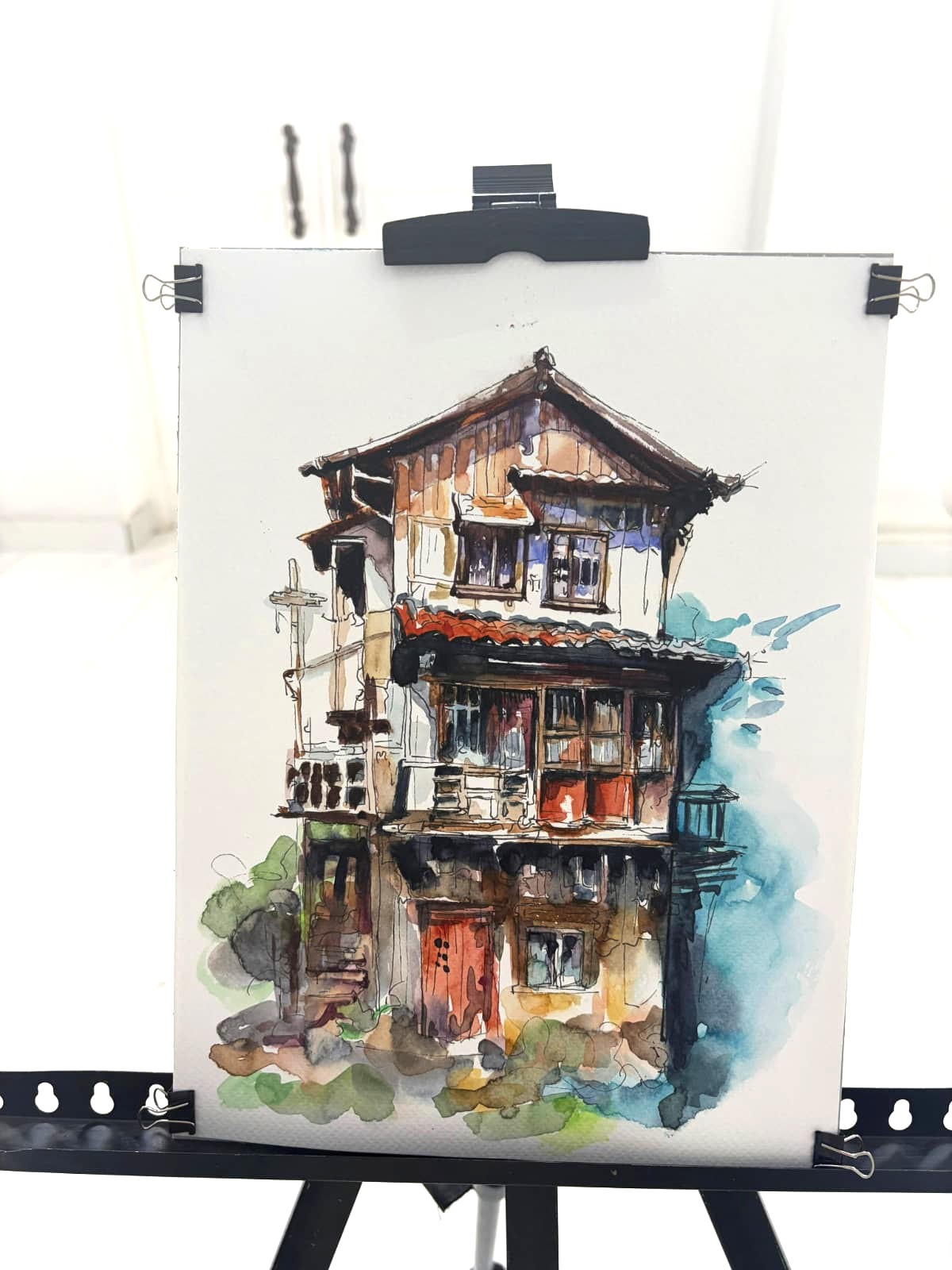 Asst. Prof. Dr. Esra Aydın Held a Solo Watercolor Exhibition at Osh State University. 12