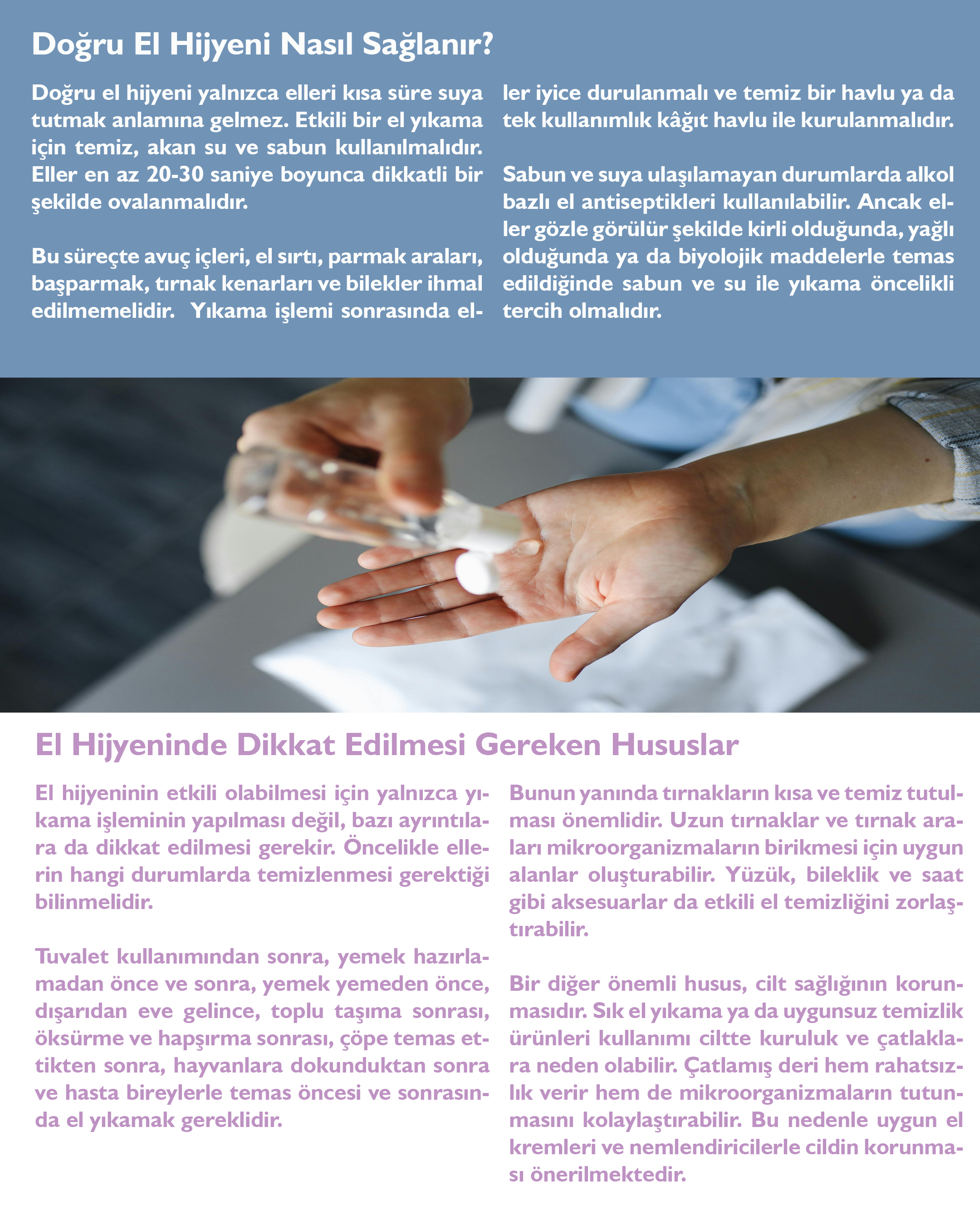 Akademisyenlerimizden; “El Hijyeni” Prof. Dr. Yeşim Çağlar/ Balıkesir Üniversitesi Tıp Fakültesi Enfeksiyon Hastalıkları ve Klinik Mikrobiyoloji AD 5
