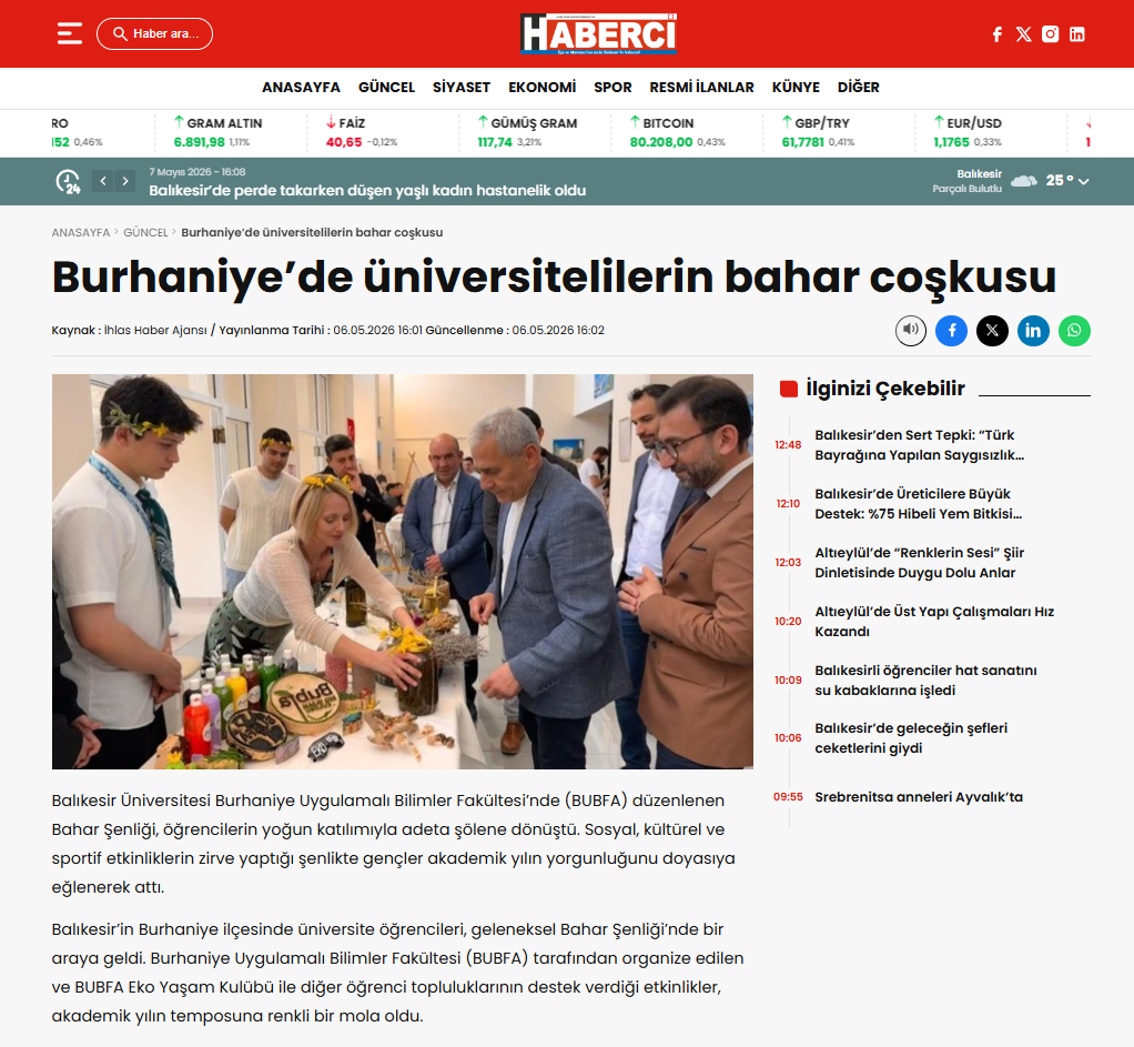 Burhaniye'de üniversitelilerin bahar coşkusu