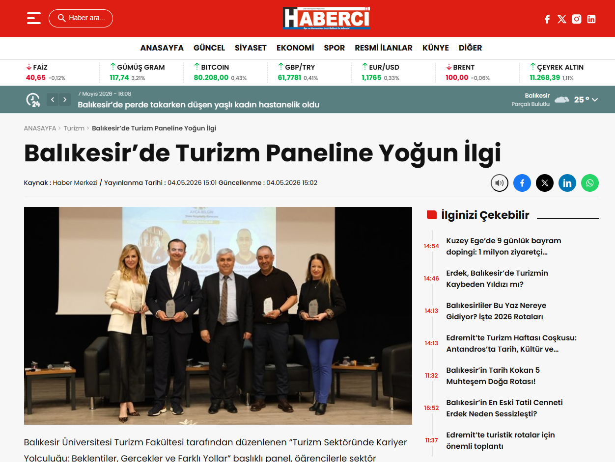 Balıkesir'de Turizm Paneline Yoğun İlgi