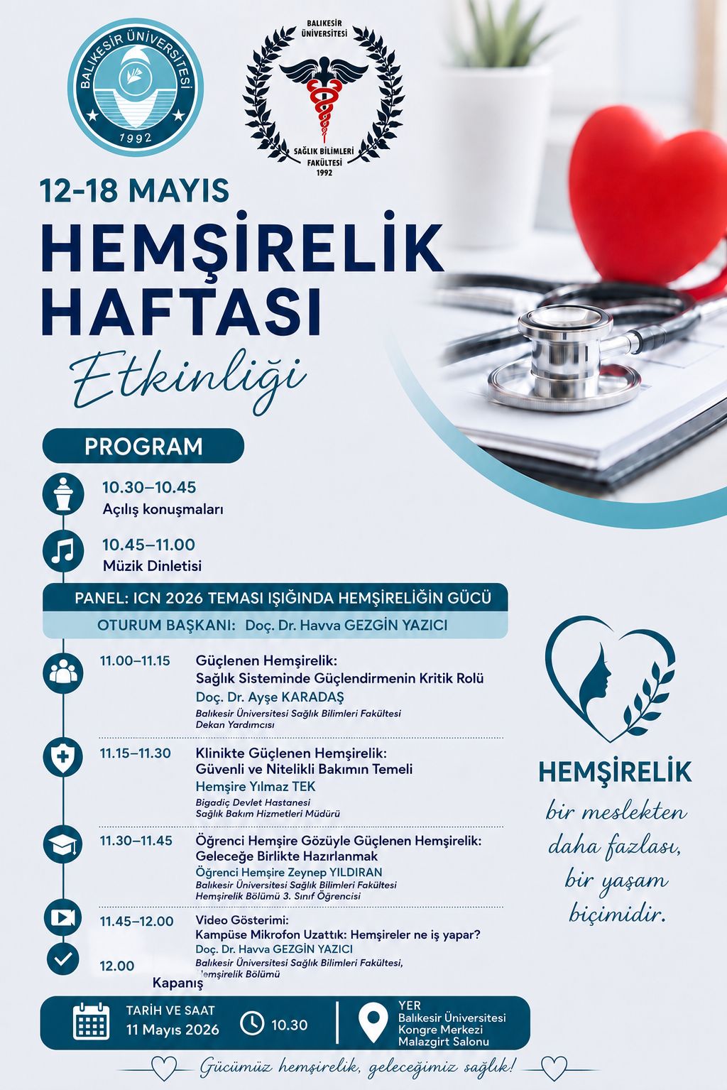 12-18 Mayıs Hemşirelik Haftası Etkinliği...