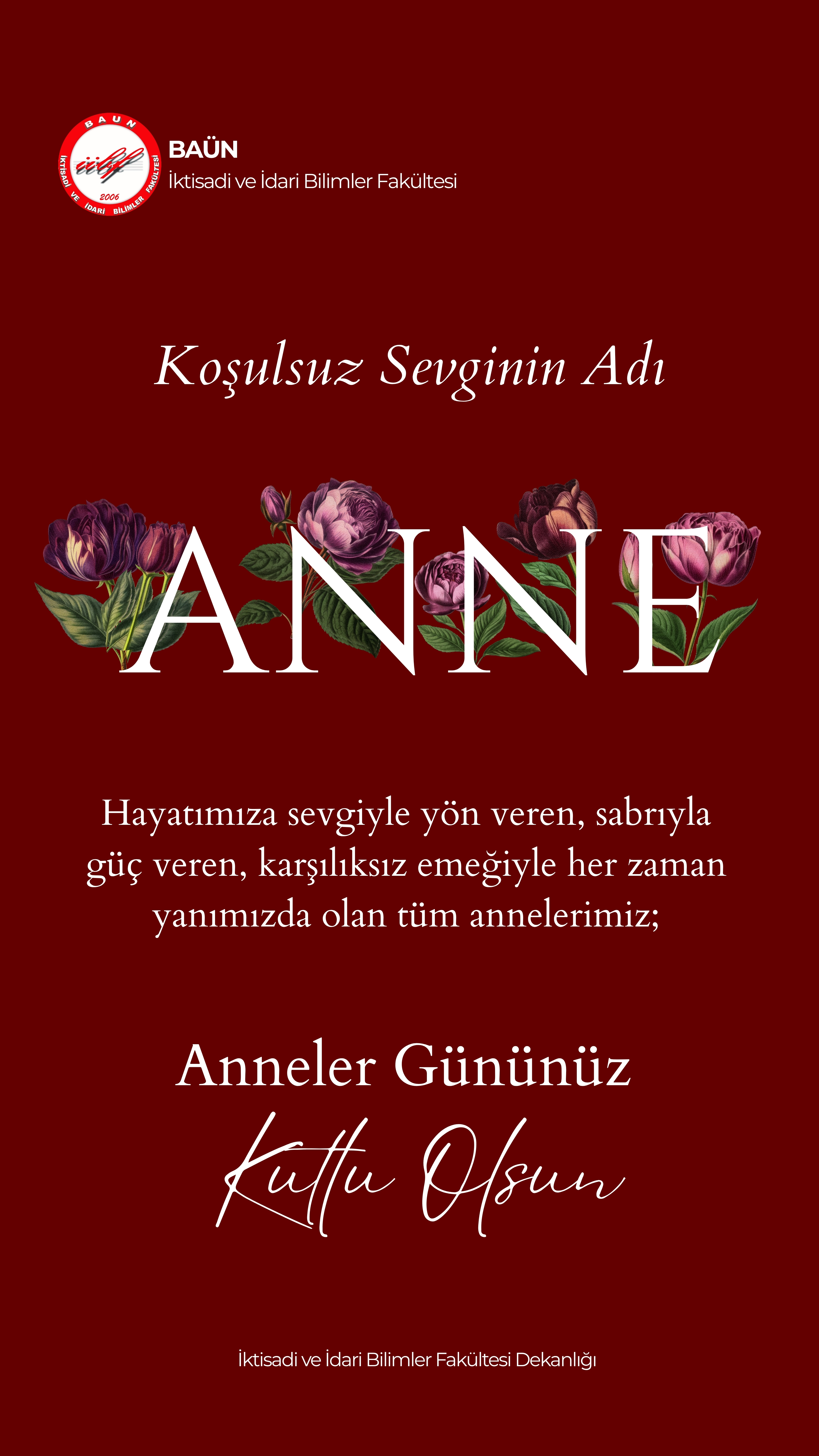 Anneler Gününüz Kutlu Olsun