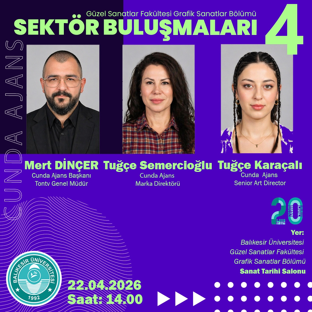 Our department's 4th Sector Meeting, organized with Cunda Agency: Mert Dinçer, Tuğçe Semercioğlu and Tuğçe Karaçalı, was successfully held. 12