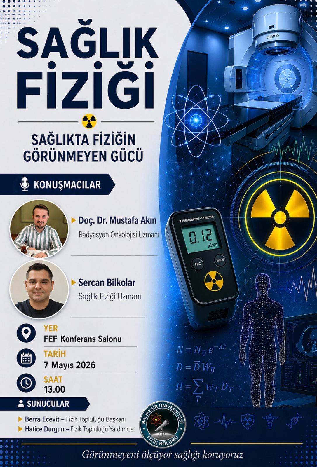 Fizik Kulübü Semineri: Sağlık Fiziği