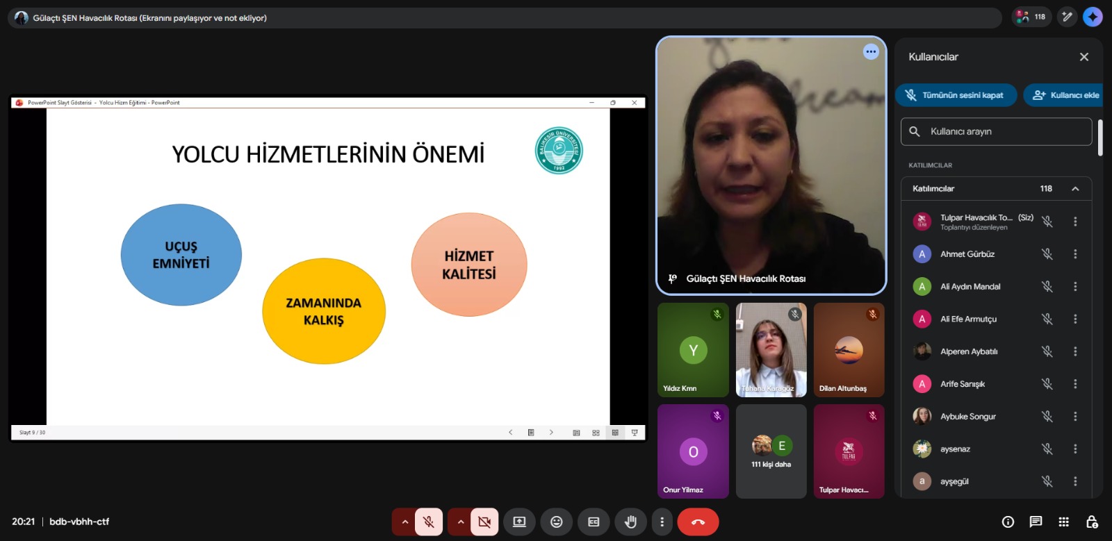 Dr. Öğr. Üyesi Gülaçtı Şen, TULPAR Havacılık Topluluğunun Eğitim Etkinliğine Katıldı 3