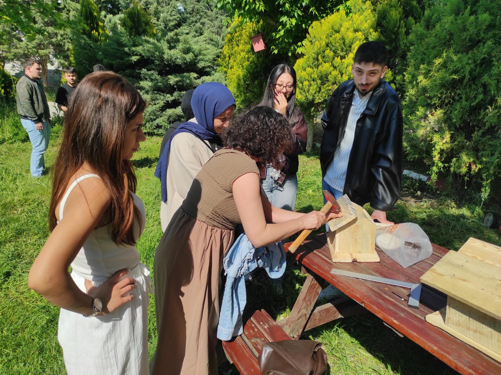 Harita ve Kadastro Programı Öğrencilerinden Kuş Yuvası Yapımı Etkinliği 4
