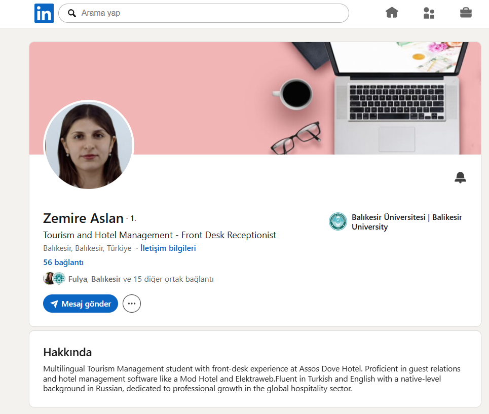 Dijital Özgeçmiş Hazırlama- LinkedIn Profili Oluşturma Uygulaması 3