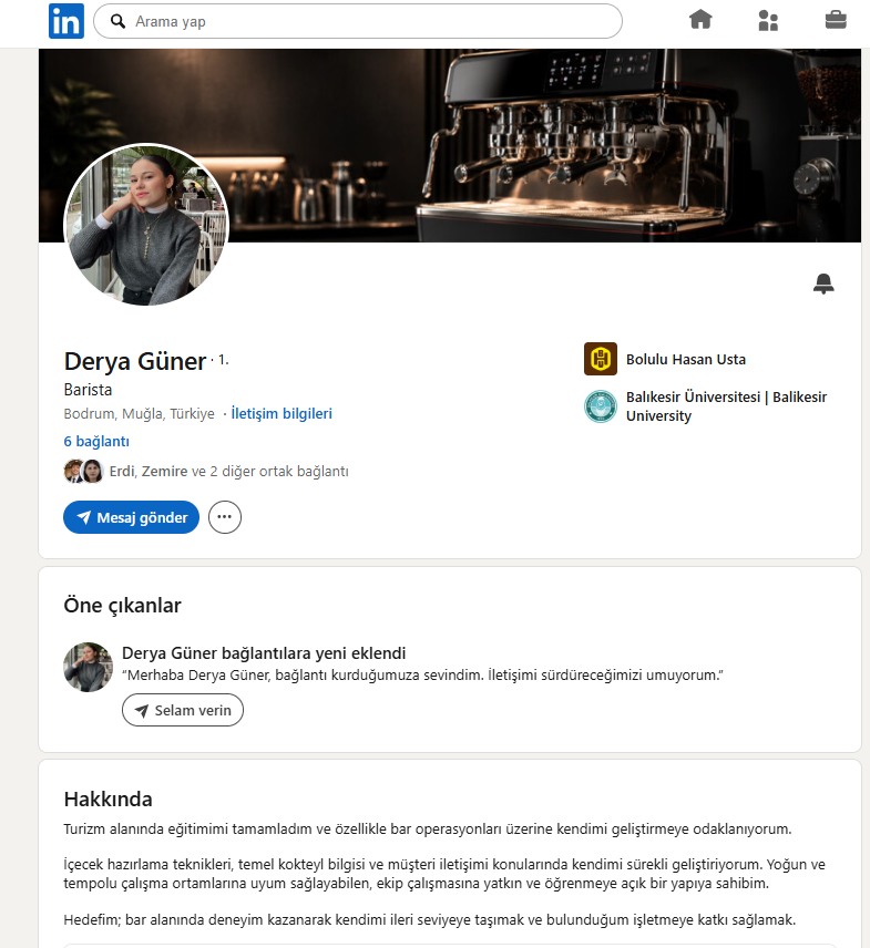 Dijital Özgeçmiş Hazırlama- LinkedIn Profili Oluşturma Uygulaması 5
