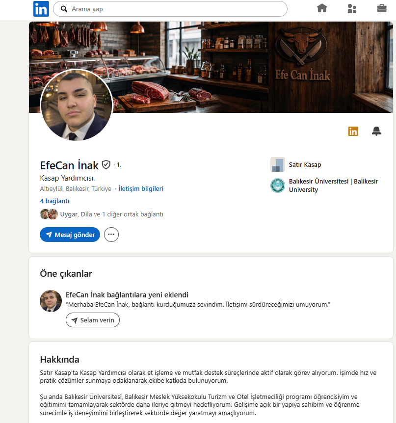 Dijital Özgeçmiş Hazırlama- LinkedIn Profili Oluşturma Uygulaması 4