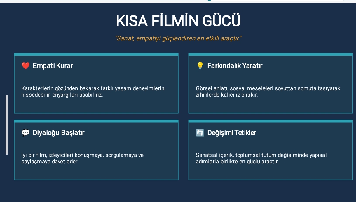 Engelliler Haftası kapsamında kısa film gösterimi ve söyleşi etkinliği gerçekleştirildi. 2