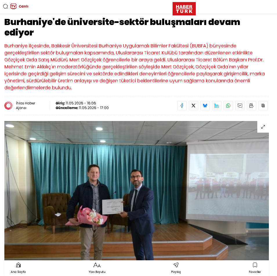 Burhaniye'de üniversite-sektör buluşmaları devam ediyor