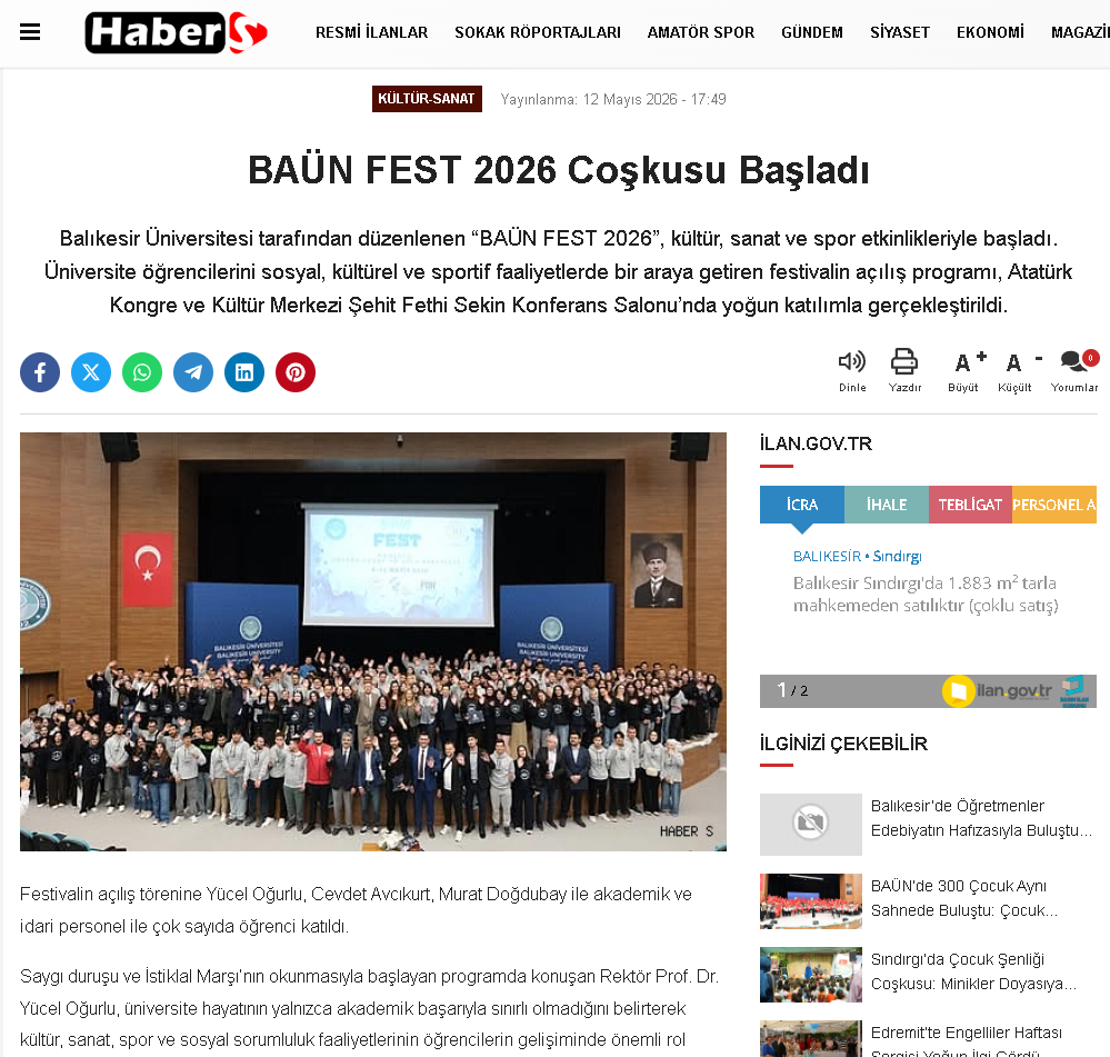BAÜN FEST 2026 Coşkusu Başladı