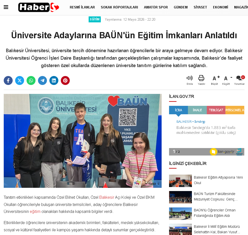 Üniversite Adaylarına BAÜN'ün Eğitim İmkanları Anlatıldı