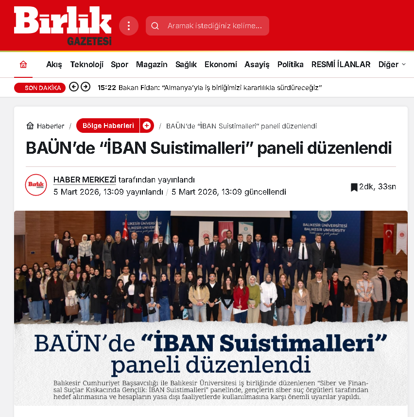BAÜN’de “İBAN Suistimalleri” paneli düzenlendi