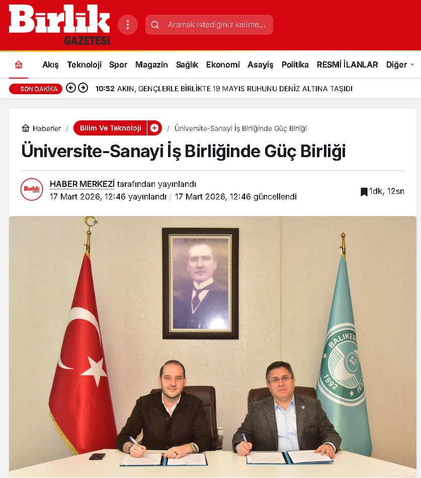 Üniversite-Sanayi İş Birliğinde Güç Birliği