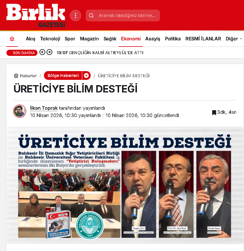 ÜRETİCİYE BİLİM DESTEĞİ  