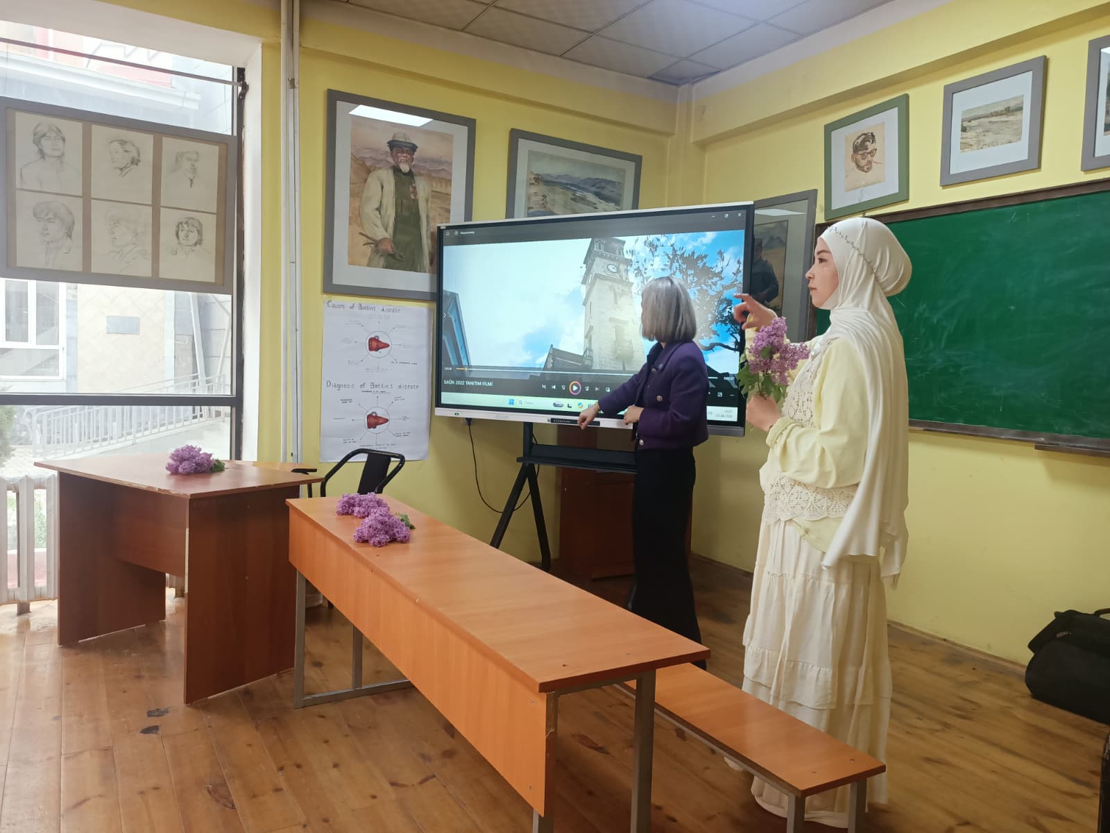 The Presentation “Cultural Heritage, Art and Balıkesir University” and the “Sustainable Cultural Printmaking” Workshop Were Held at Osh State University in Kyrgyzstan 2