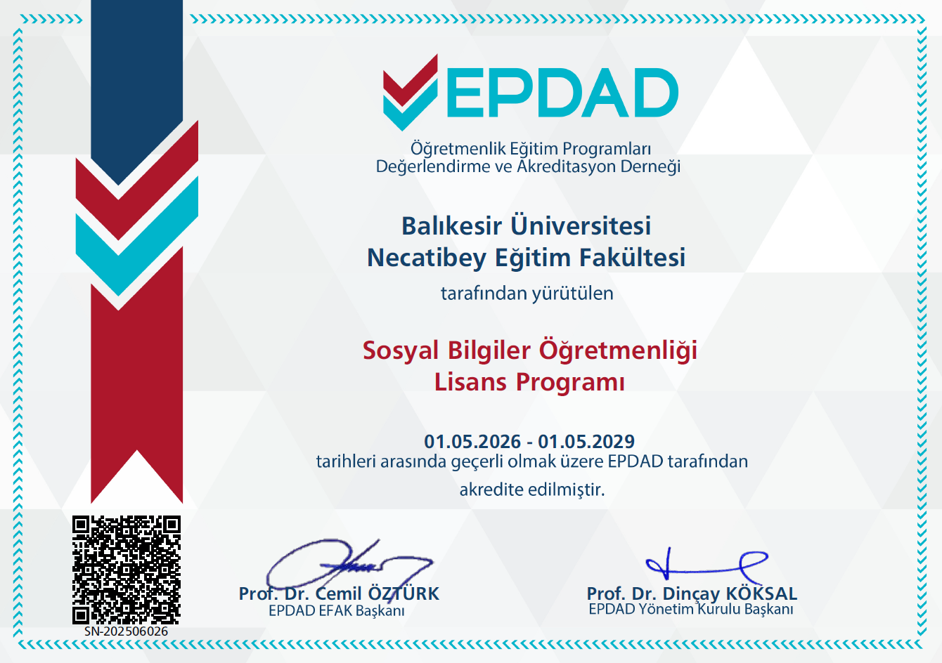 BAÜN Necatibey Eğitim Fakültesinde EPDAD Akreditasyonu Başarısı 5