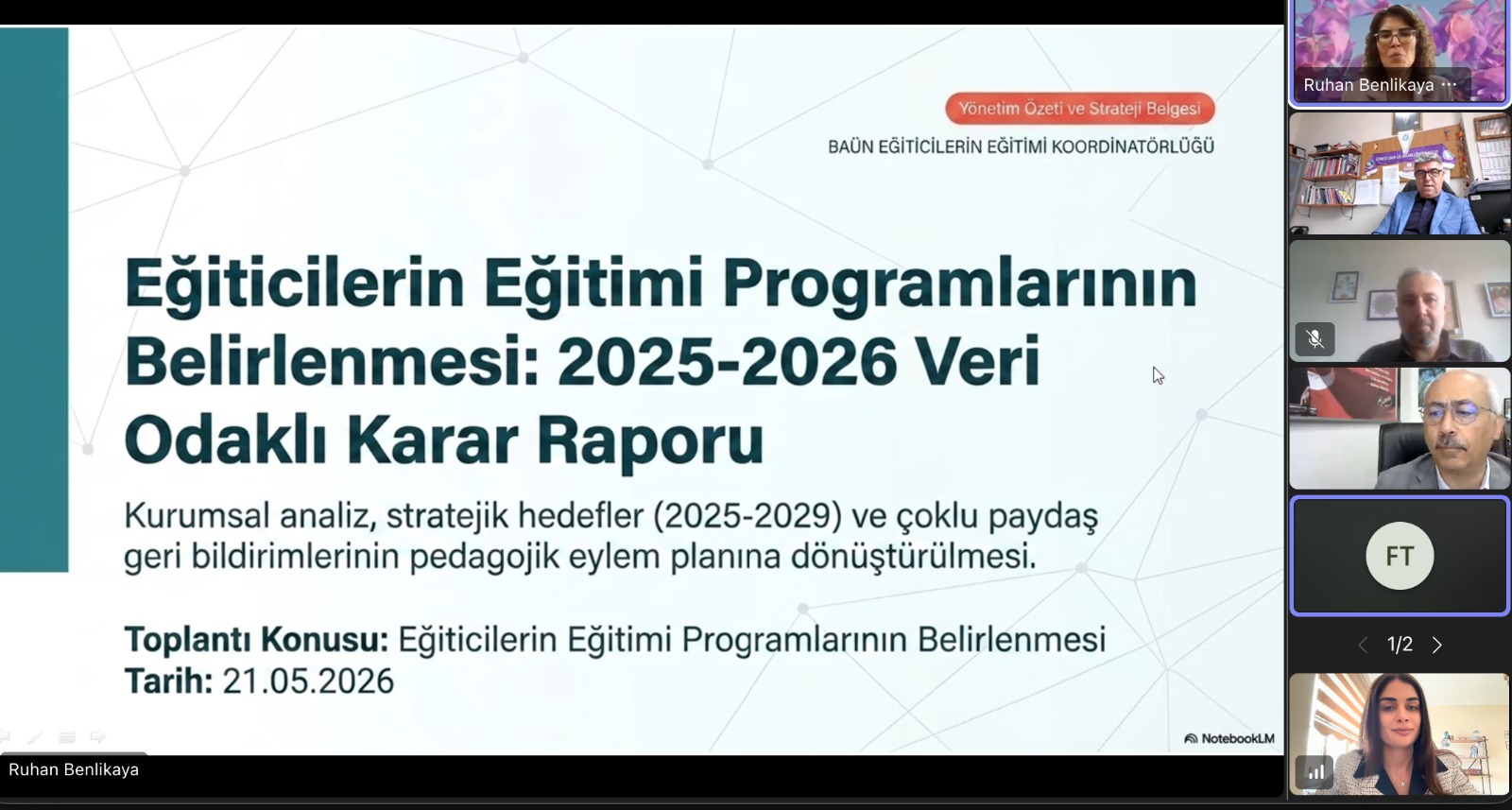 Eğiticilerin Eğitimi Koordinatörlüğü Danışma Kurulu Toplantısı Gerçekleştirildi