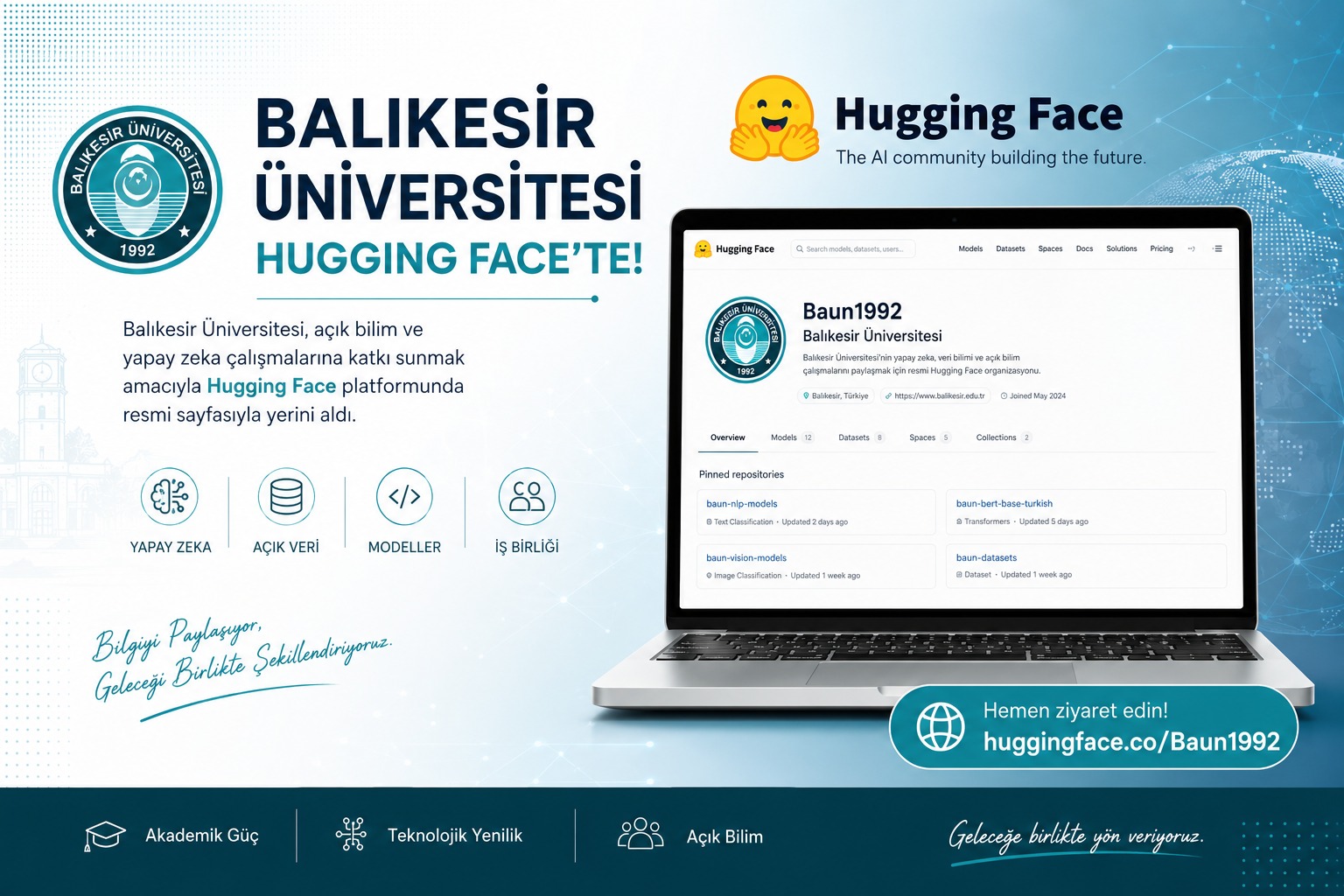 Balıkesir Üniversitesi, Hugging Face Platformuna Adım Attı: İlk Proje 14 Özellikli Erişilebilirlik Menüsü