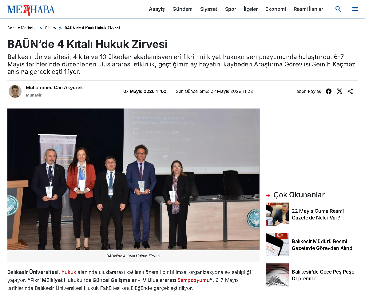 BAÜN’de 4 Kıtalı Hukuk Zirvesi